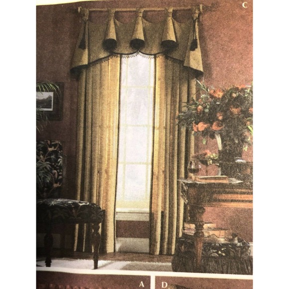 Simplicity Curtain Drapes Can Tops Panels Swag Sewing Pattern UNCUT Draped Swags - Picture 2 of 8